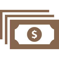cash icon gold