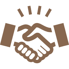 handshake icon gold