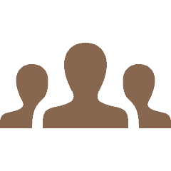 group of people icon gold
